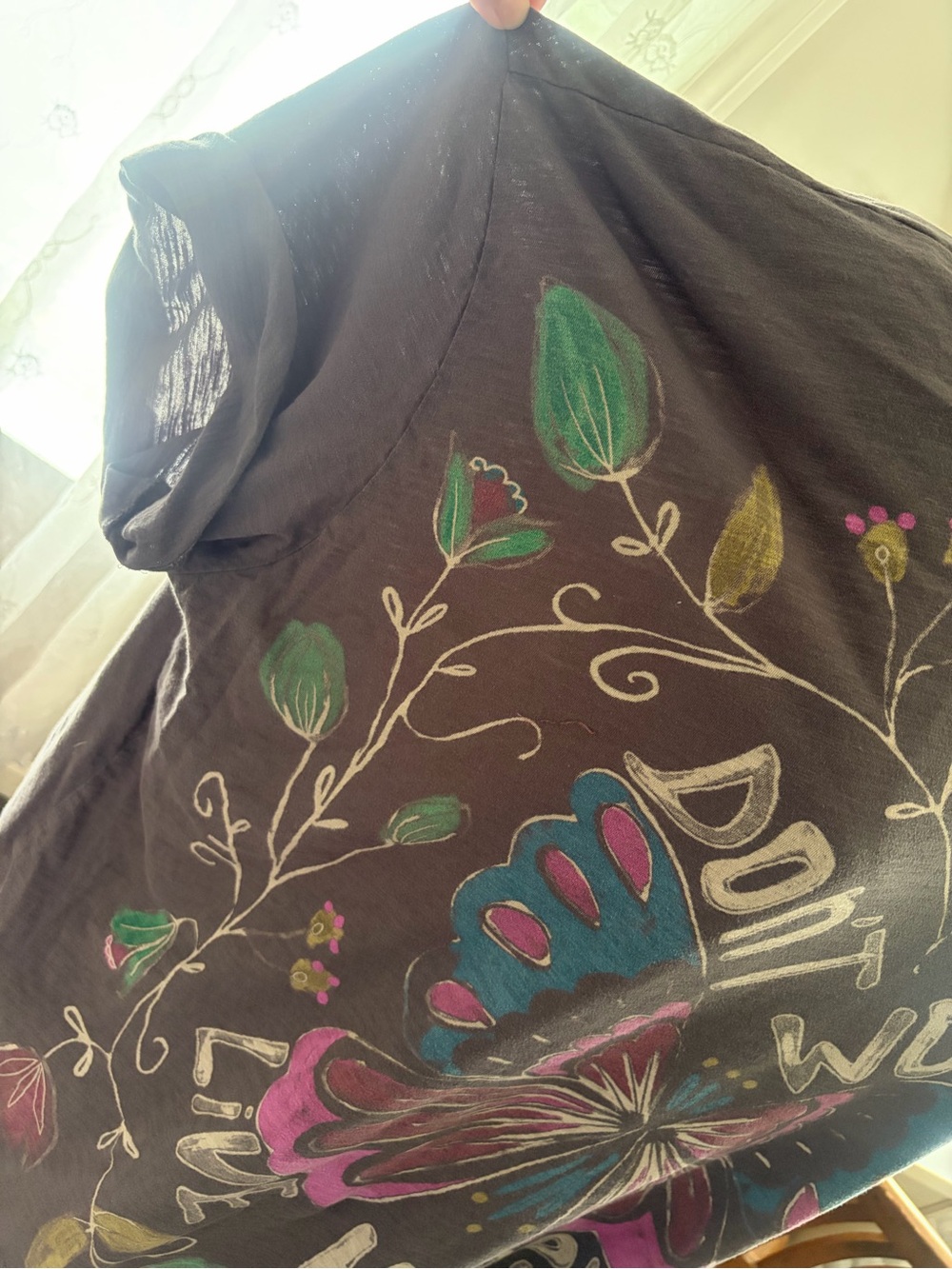Natural Life - Don’t Worry Be Happy Oversized T-shirt - Picture 3 of 7